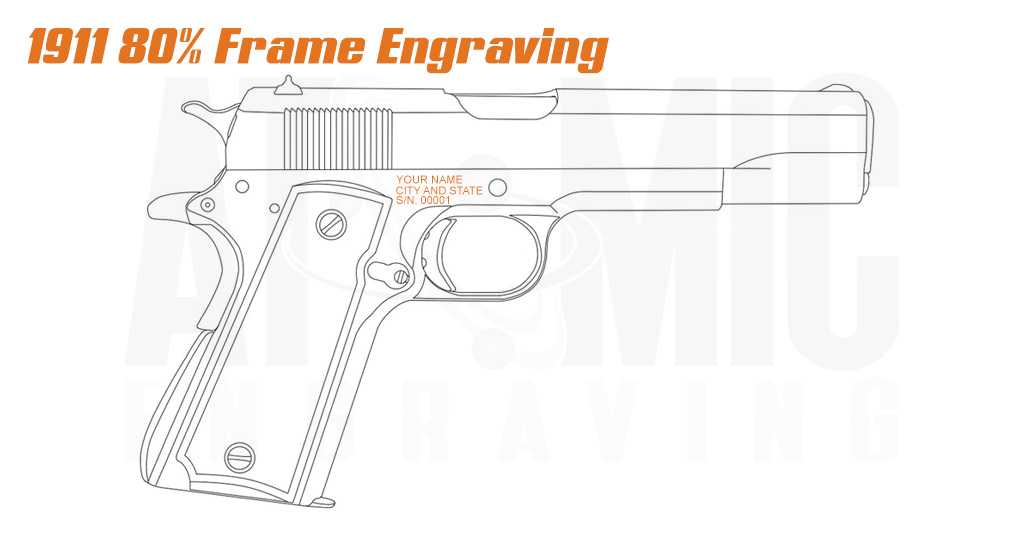 California compliance engraving for 1911 80% frames.