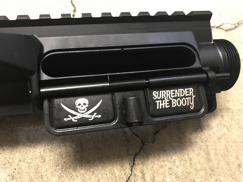AR15 Dust Cover included pirate theme