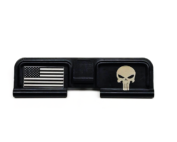 Punisher / US Flag Custom Engraved Dust Cover AR15