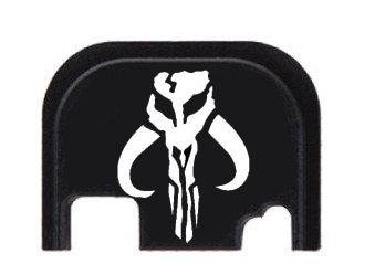 Mandalorian engraved glock slide end plate