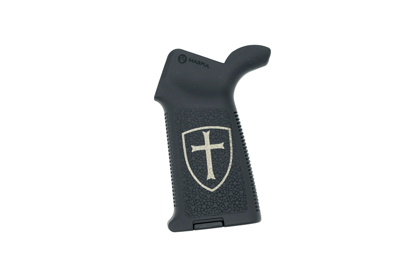 Crusader Engraved Magpul MOE AR15 Pistol Grip