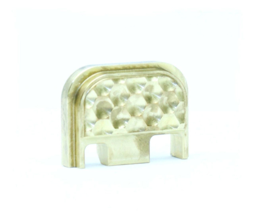 Brass glock slide cover plate