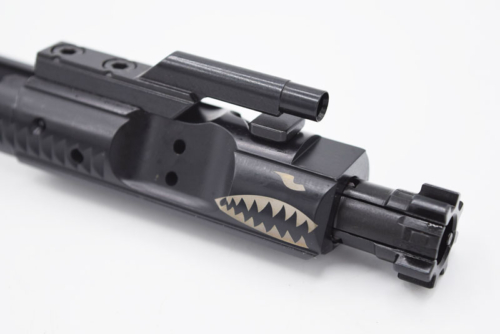 5.56 AR-15/M16 BCG MPI Nitride Custom Engraved Tiger Shark - Image 2