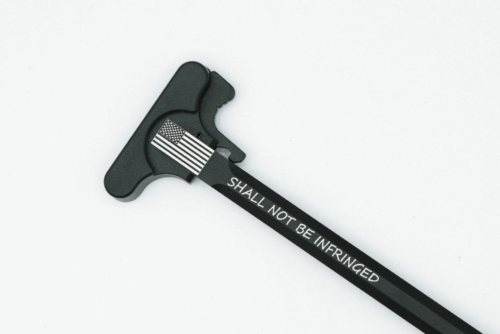 Custom Engraved USA Flag Shall Not Be Infringed Charging Handle