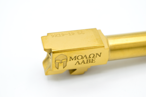 Glock 19 9mm  Molon Labe TiN Coated Stainless Steel Non-Threaded Barrel - Image 2
