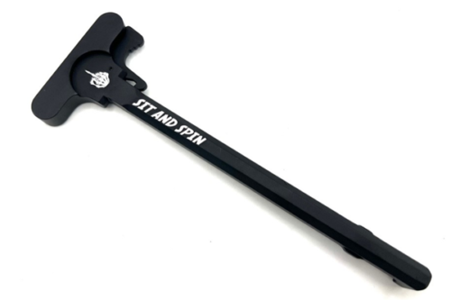 Mil-Spec Charging Handle - Laser Engraved SIT AND SPIN - Image 2