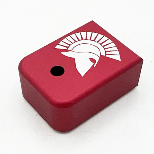 Glock Magazine Heavy Extended Aluminum Base Plate Red - Gladiator - Image 3